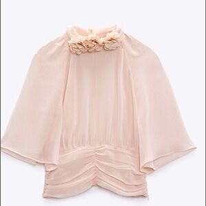 Zara floral sheer top size Small NWT